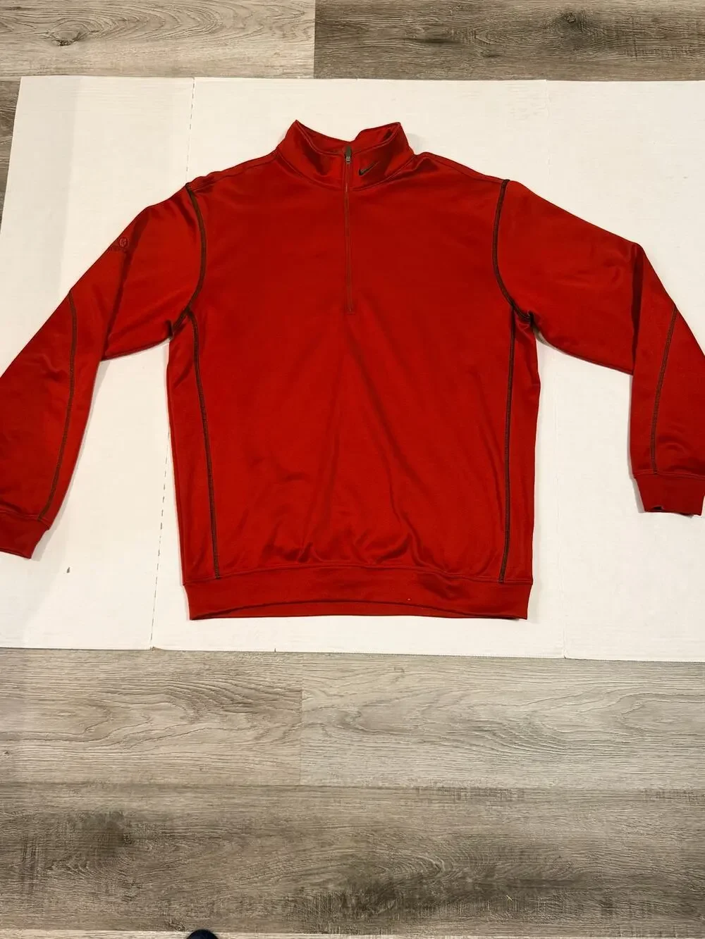 Nike Golf Therma-FIT 1/4 Zip Pullover Men's M Red Fleece Sand Creek Golf